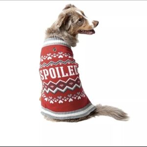 NWT Vibrant Life Pet Red "SPOILED" Dog Sweater Vest Size M 20-50 LBS